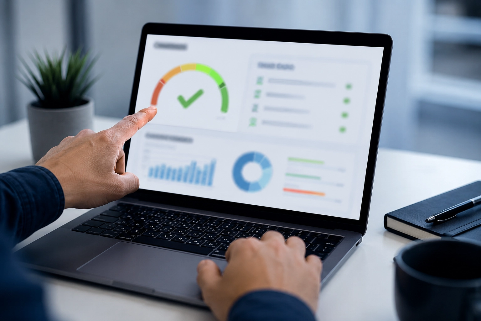 Profesional gestionando disputas con los burós de crédito empresarial para mantener un informe de crédito limpio a través de la plataforma Novae